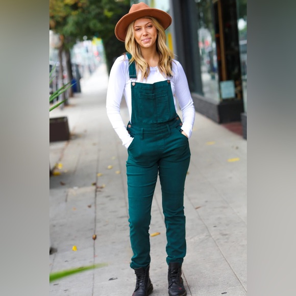 Too Cute to Compute Waist Tie Overalls in Dark Blue